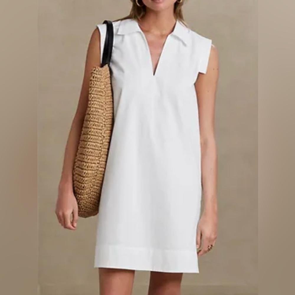 Banana Republic white shift dress